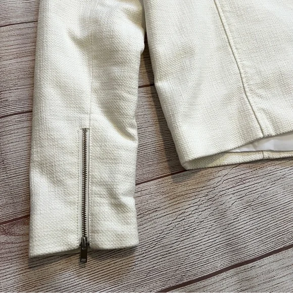 Banana Republic Tweed Asymmetrical Zip Blazer Moto Jacket - Picture 7 of 15